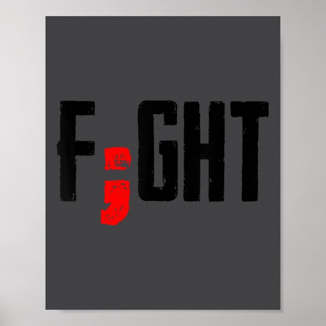 Fight Semicolon Mental Health Suprt Suicide Surviv Poster (Framsidan)