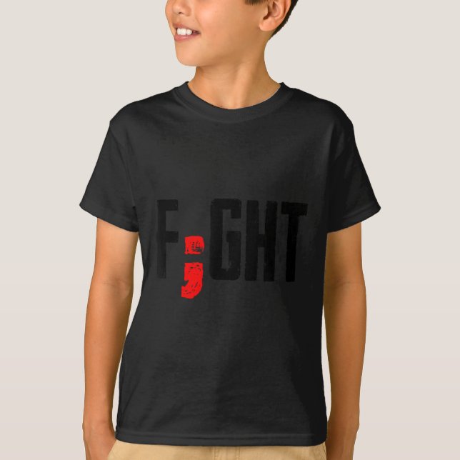 Fight Semicolon Mental Health Suprt Suicide Surviv T Shirt (Framsida)