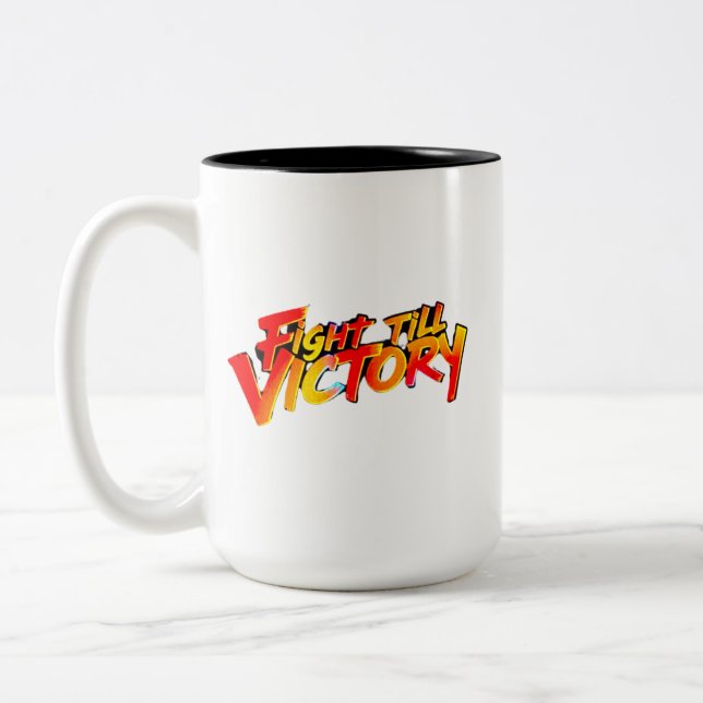 Fight Till Victory Två-Tonad Mugg (Vänster)