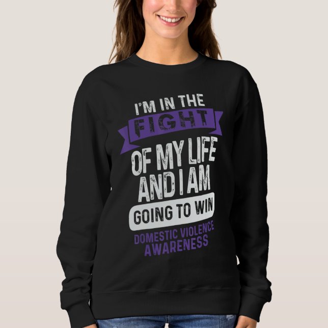 Fight to Win Domestic Violence Awareness Supporter T Shirt (Framsida)