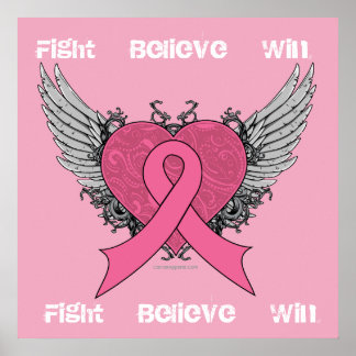 Fight Tro Win - Poster av bröstcancer