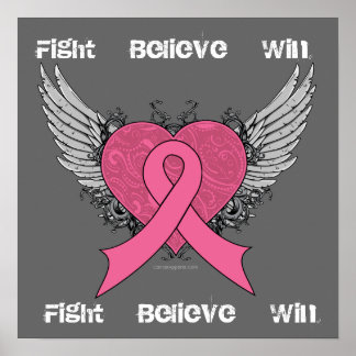 Fight Tro Win - Poster av bröstcancer