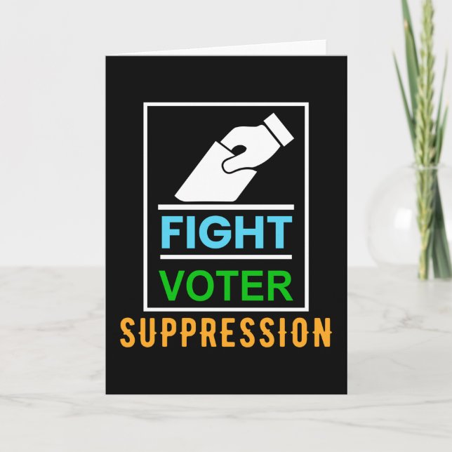 Fight Voter Suppression - Election Design Kort (Framsida)