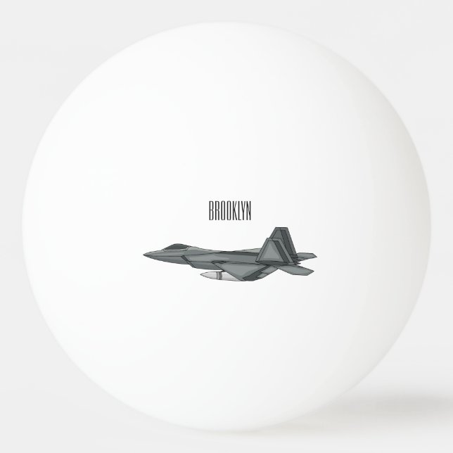 Fighter aircraft cartoon illustration pingisboll (Framsidan)