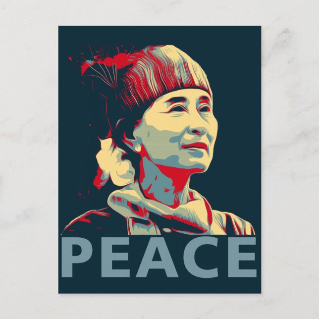 FIGHTER - Aung San Suu Kyi | Anpassningsbar vykort (Framsida)