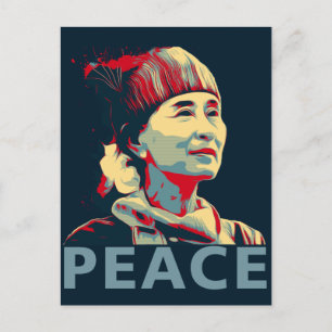 FIGHTER - Aung San Suu Kyi Anpassningsbar vykort
