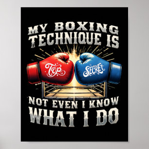 Fighter Boxing Glove - Funny Gym Quote - Retro Bo Poster