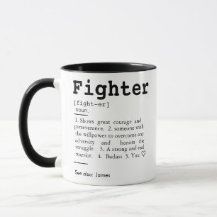 Fighter Definition, Warrior Gift. Mugg