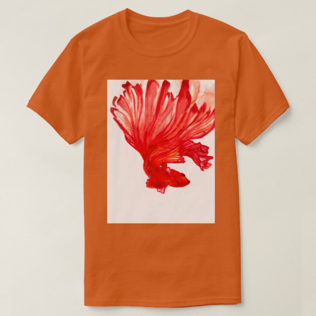 Fighter fish Classic TShirt T Shirt (Design framsida)