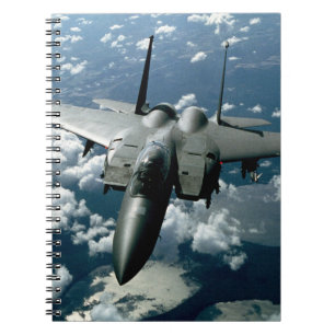Fighter Jet Anteckningsbok Med Spiral