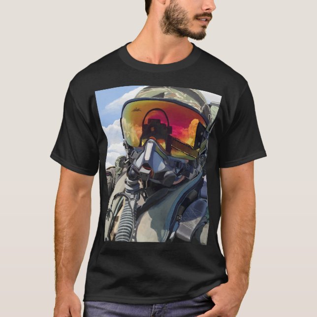 Fighter Jet Aviator T-Shirt (Framsida)