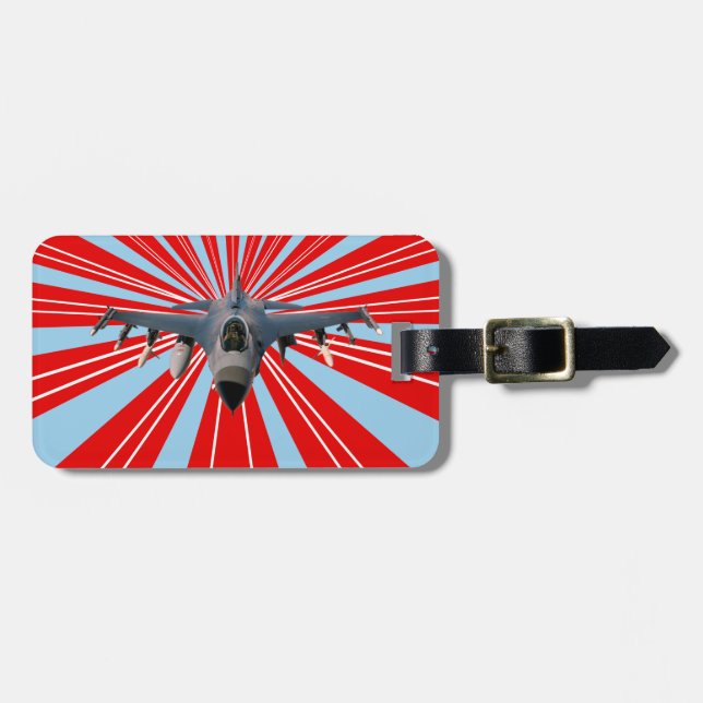 Fighter Jet Bagagebricka (Horisontell Framsida)