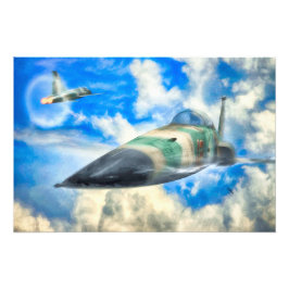 FIGHTER JET GOING SUPERSONIC F-5N Tiger II Photo P Fototryck