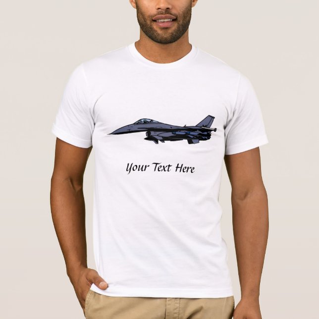 Fighter Jet som flyger Tee Shirt (Framsida)