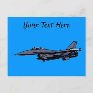 Fighter Jet som flyger Vykort