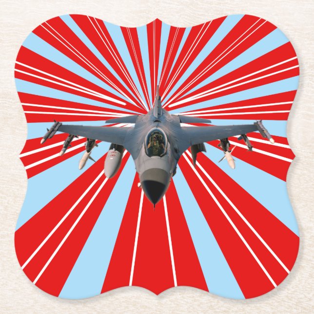 Fighter Jet Underlägg Papper (Framsida)