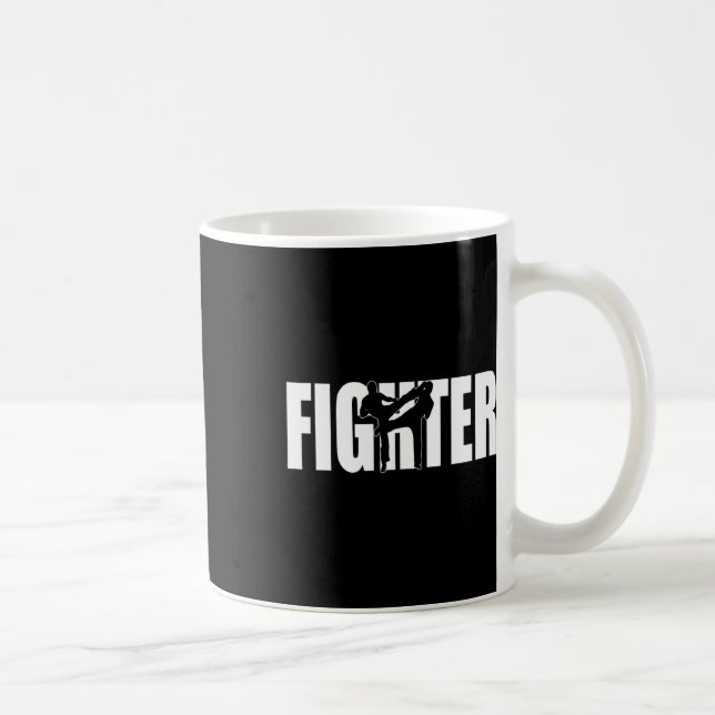 Fighter Mma Kickboxing Muay Thai Mixed Martial Art Kaffemugg (Höger)