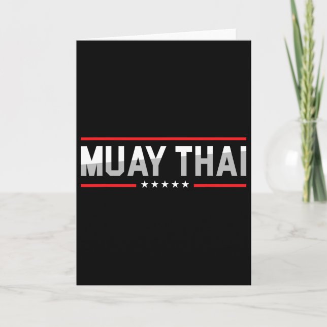 Fighter Muay Thai Sport Mma Thailand Boxning Marti Kort (Framsida)