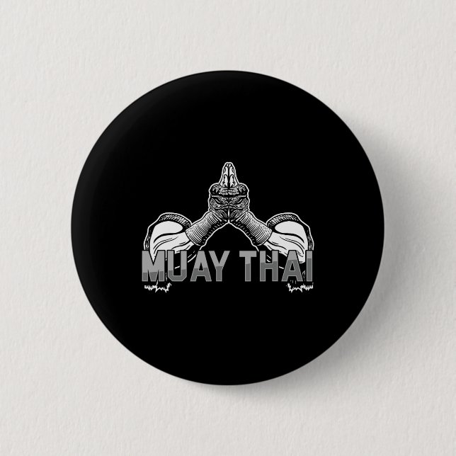 Fighter Muay Thai Sporter Mma Kampkonst Thailand Knapp (Framsida)