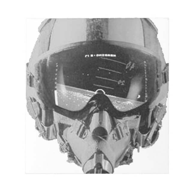 Fighter Pilot Helmet och Altimeter Anteckningsblock (Framsida)