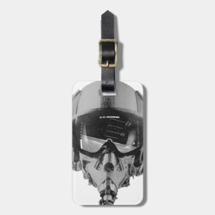 Fighter Pilot Helmet och Altimeter Bagagebricka