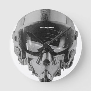 Fighter Pilot Helmet och Altimeter Rund Klocka