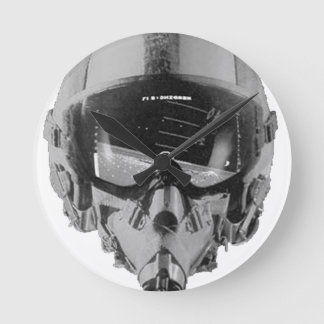 Fighter Pilot Helmet och Altimeter Rund Klocka