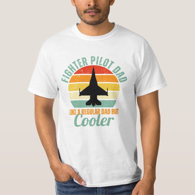 Fighter Pilot Pappa F-16 T Shirt (Framsida)