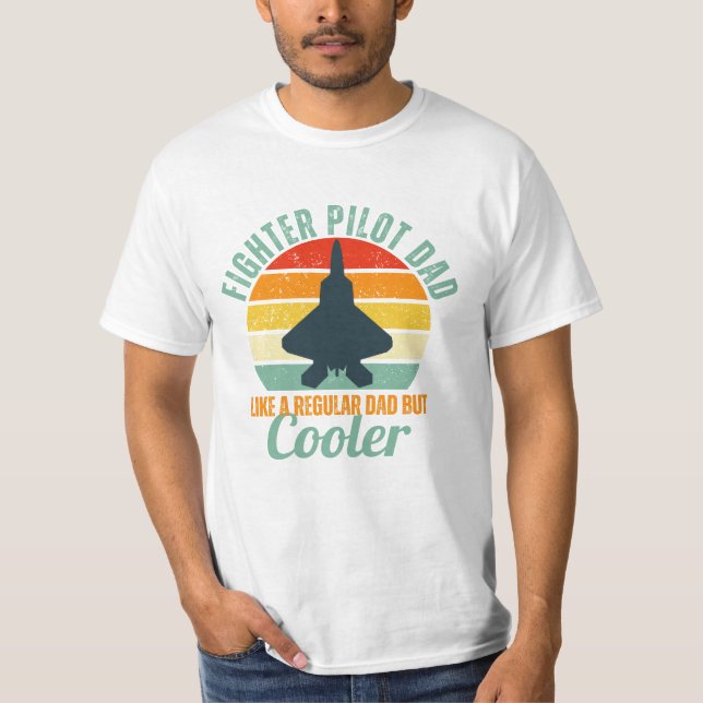 Fighter Pilot Pappa F-22 T Shirt (Framsida)