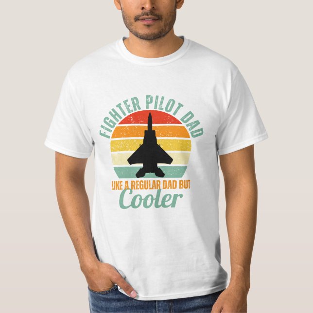 Fighter Pilot Pappa T Shirt (Framsida)