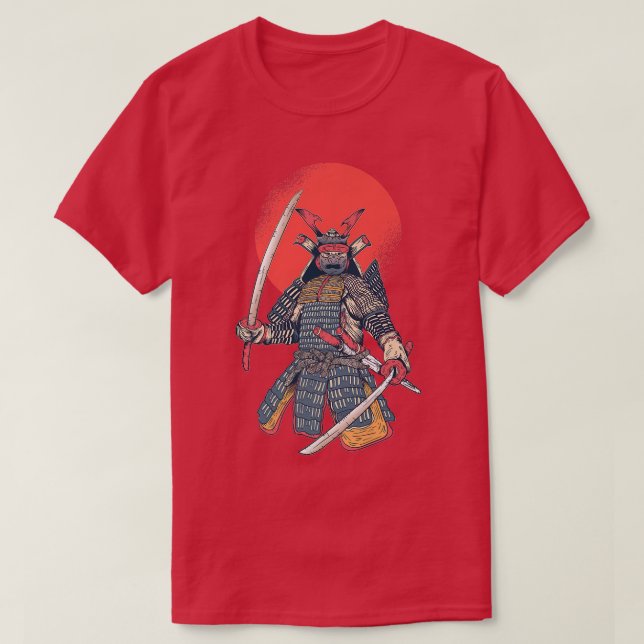 Fighter Warrior Armor Japanska Samurai  T Shirt (Design framsida)