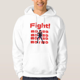Fighter with 90s Retro Anime Style Hoodie