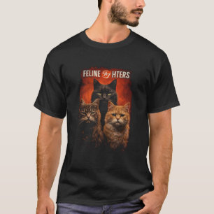 Fighters Kattparodiskaffisch, Feline Fighters Rock T Shirt