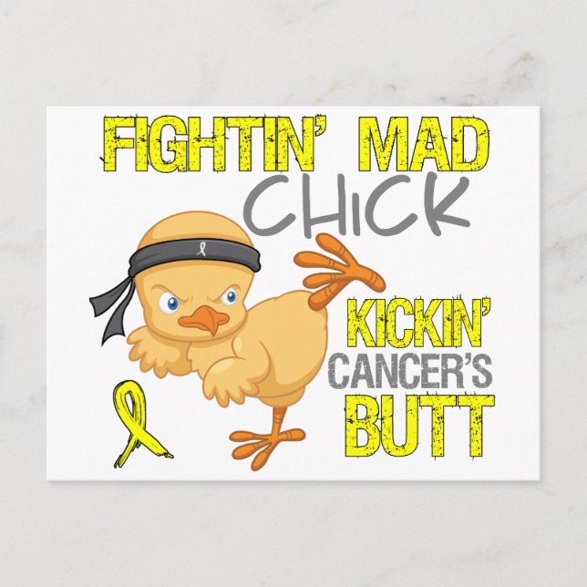 Fightin Chick Sarcoma Vykort (Framsida)