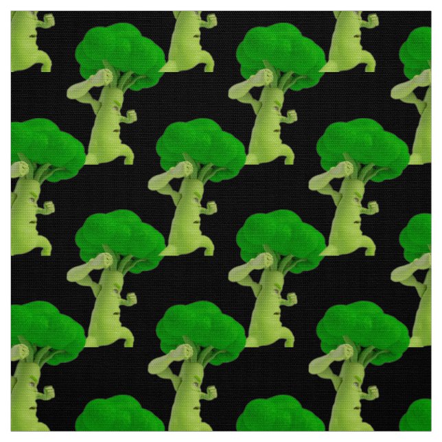 Fighting Broccoli Boxing Fabric Tyg (Provkarta)
