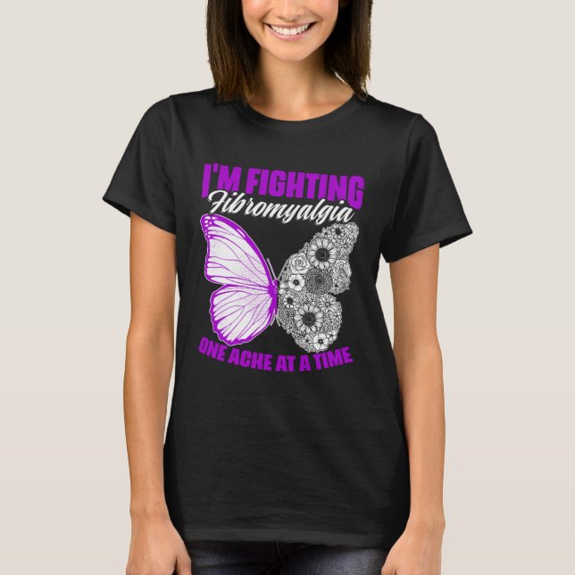 Fighting Fibromyalgia  Fibro Survivor Fibromyalgia T Shirt (Framsida)