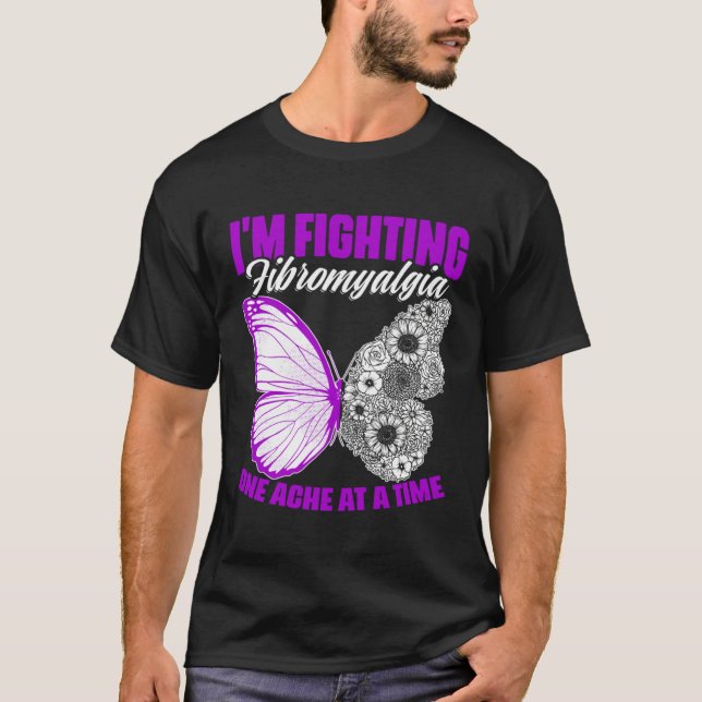 Fighting Fibromyalgia  Fibro Survivor Fibromyalgia T Shirt (Framsida)
