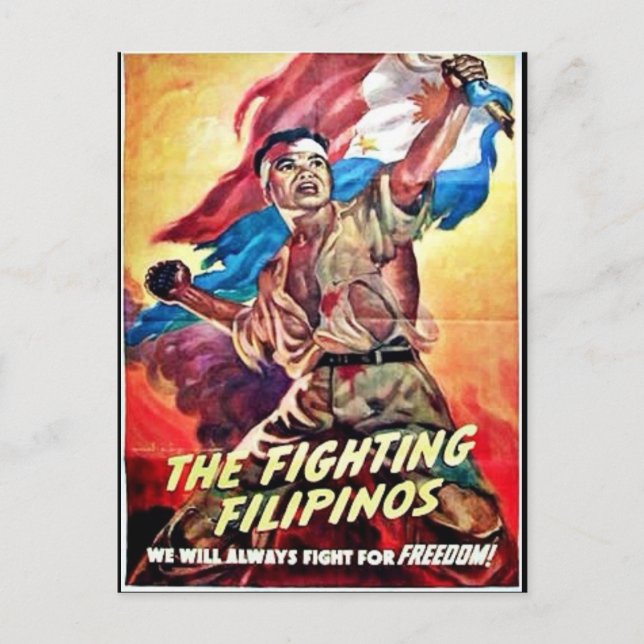 Fighting Filipinos Vykort (Framsida)