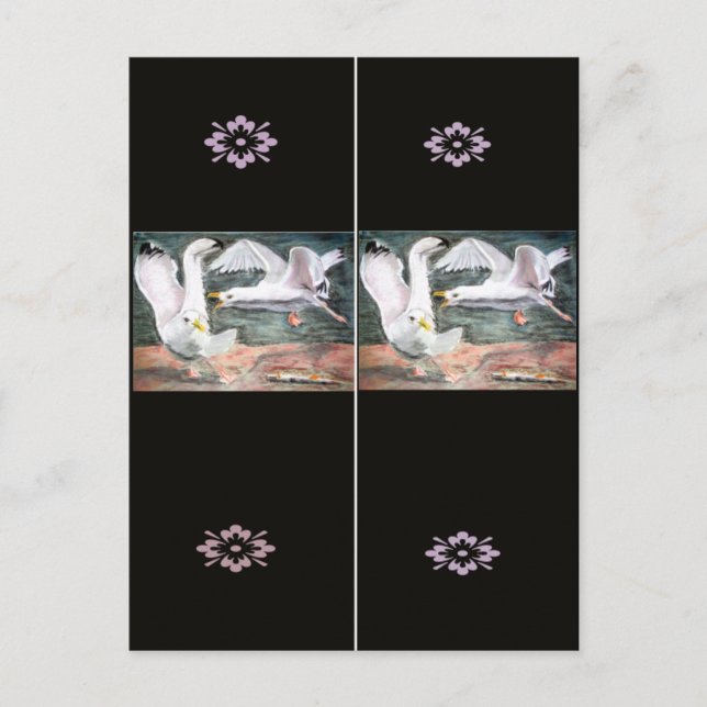 Fighting Fiskmås bokmärke Vykort (Framsida)