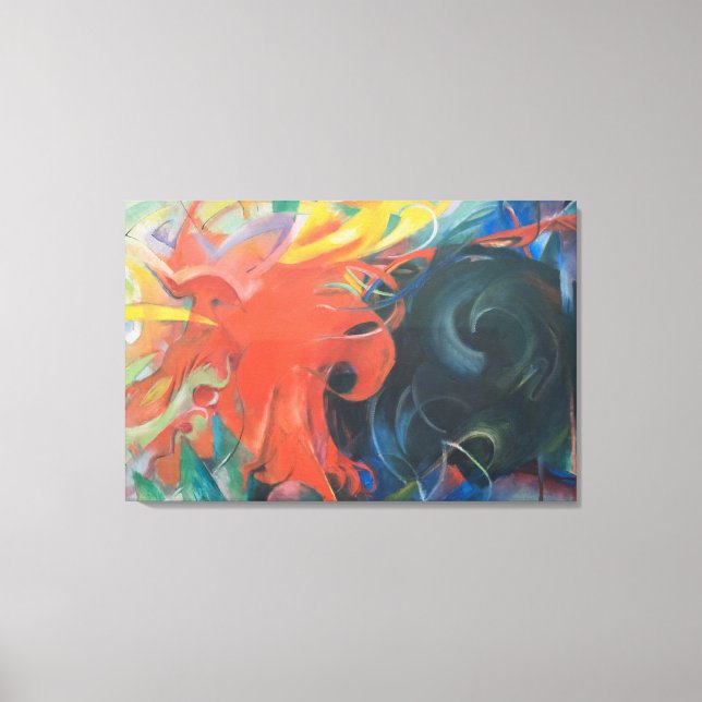 Fighting Forms (1914) av Franz Marc Canvastryck (Framsida)