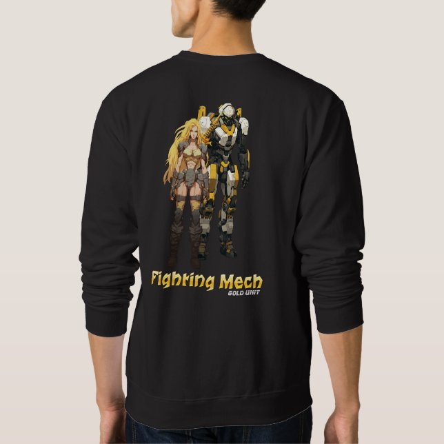 Fighting Mech (enheten Guld) Lång Ärmad Tröja (Baksida)