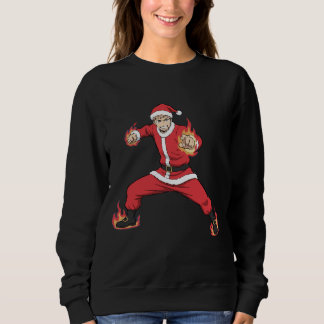 Fighting Santa Claus Anime Style Sweatshirt - Chri T Shirt