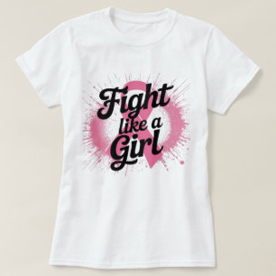 Fighting som en tjej Bröstcancer medvetenhet des T Shirt