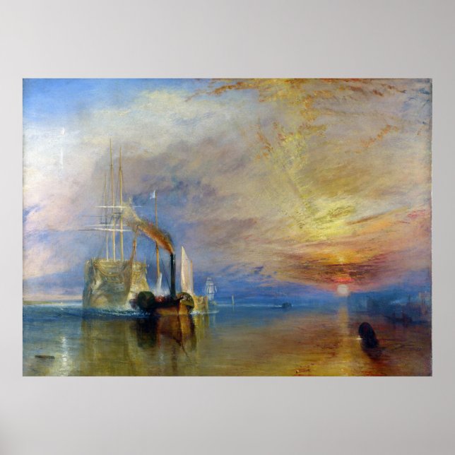 Fighting Temeraire av J. M. W. Turner Poster (Framsidan)