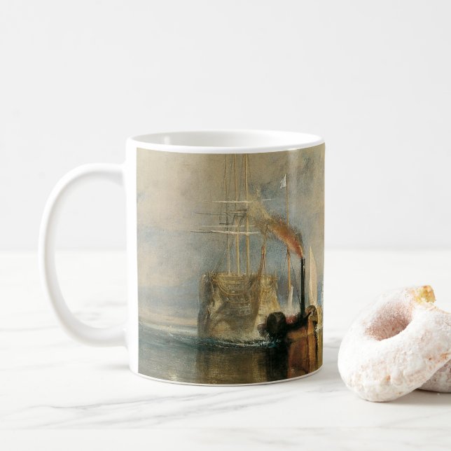 Fighting Temeraire av Joseph Turner, Maritim konst Kaffemugg (Med munk)