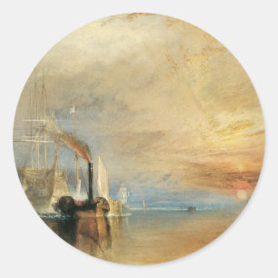 Fighting Temeraire av Joseph Turner, Maritim konst Runt Klistermärke