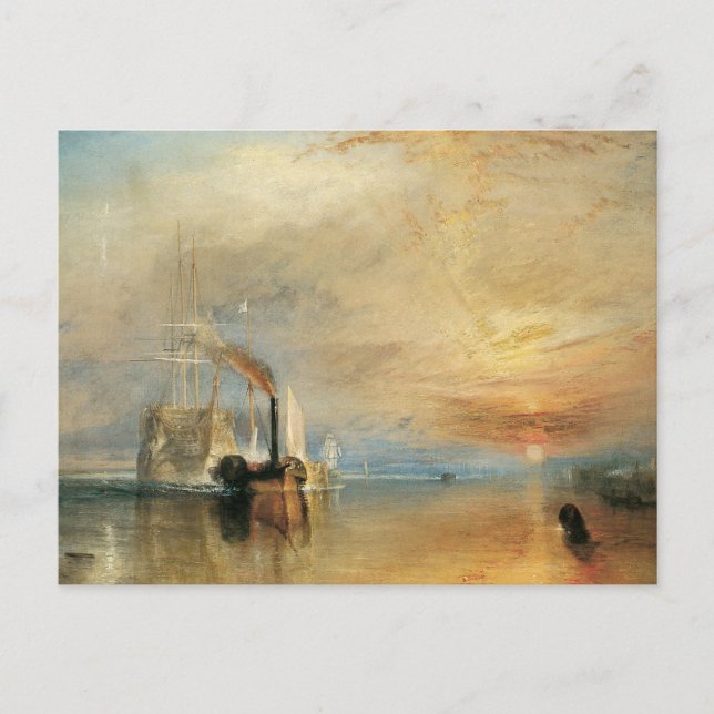 Fighting Temeraire av Joseph Turner, Maritim konst Vykort (Framsida)