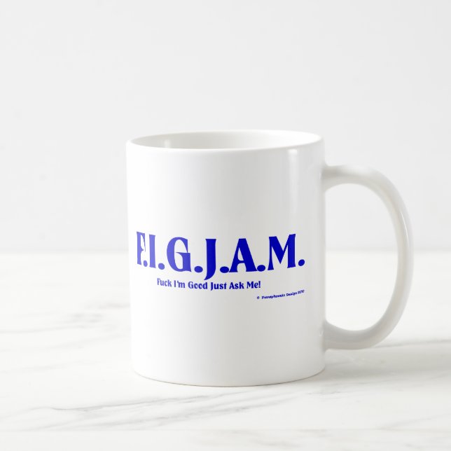 FIGJAM - BLÅTT KAFFEMUGG (Höger)