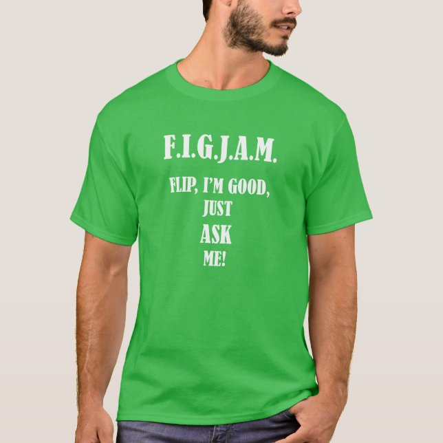 FIGJAM-flipen frågar jag förmiddagbran, precis Tröja (Framsida)