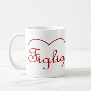 Figlia DDodotters italienska röda hjärta Kaffemugg